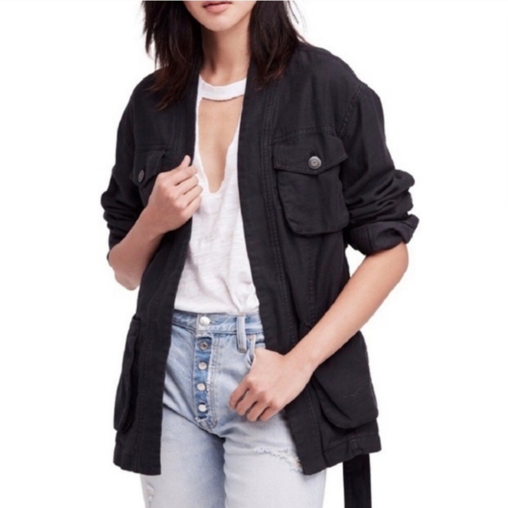 Free People In Our Nature Cargo Utility Jacket Women's Sz Med